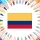 Colories le drapeau de la Colombie